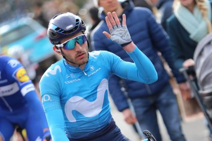 El ciclista burgalés con el maillot del Movistar Team. ECB