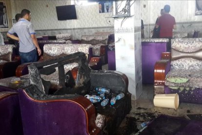 Instalaciones de la peña madridista atacada en Balad el 13 de mayo.-STRINGER