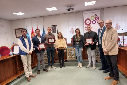 Imagen de los premiados en el Certamen de Bandas Villa de Aranda