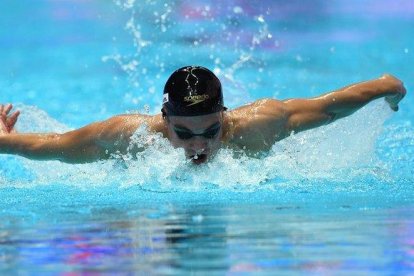 Joan Lluís Pons, durante la final de 400 estilos.-RFEN