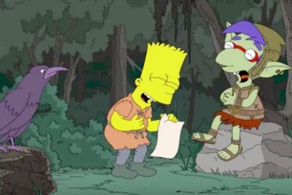 Imagen del episodio de la serie Los Simpson dedicado a Juego de Tronos.-EL PERIÓDICO