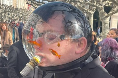 Aquamen, los hombres pecera en Burgos. La sorpresa más increíble del carnaval de 2023. @osnofler
