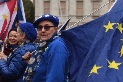 Protesta contra el brexit en Londres.-EL PERIÓDICO