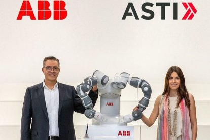 Los directivos de ABB y Asti. ECB