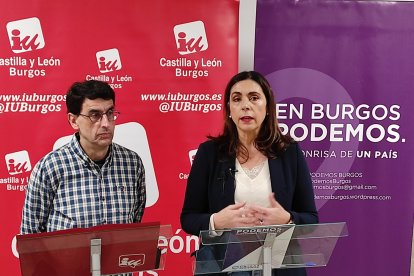 Fernando Saiz y Marga Arroyo en la presentación de la candidatura conjunta. ECB