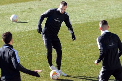 Malbasic, durante un entrenamiento. TOMÁS ALONSO