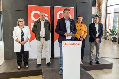 Vicente Marañón, portavoz municipal de Ciudadanos, en el acto de inicio de curso político al que asistió Francisco Igea. SANTI OTERO