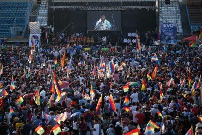 Un acto masivo de Evo Morales en Argentina.-EFE