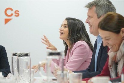 Inés Arrimadas, en la reunión del Comité Permanente de Ciudadanos del pasado día 18.-JOSÉ LUIS ROCA