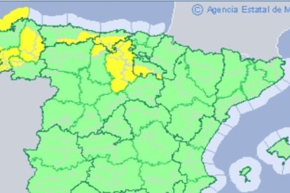 Alerta por fuertes rachas de viento en el norte de Burgos. AEMET