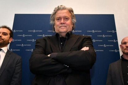 Steve Bannon, en Roma.-AFP / ALBERTO PIZZOLI