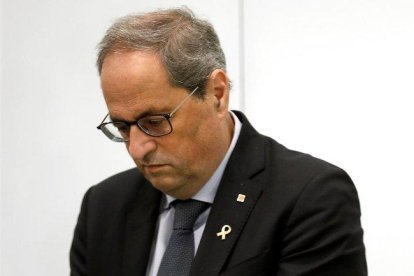 Quim Torra, este viernes.-EFE / TONI ALBIR