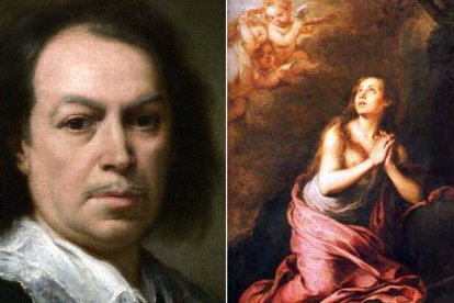 Bartolomé Esteban Murillo, junto a una de sus Magdalenas penitentes.-