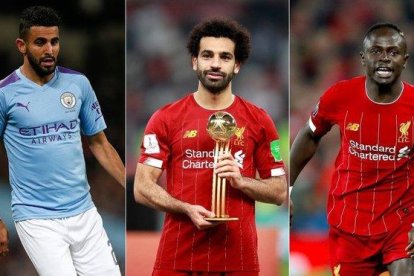 Mahrez , Salah y Mané.-