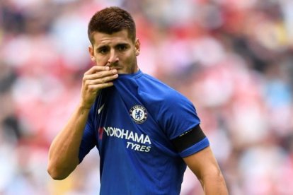 Morata, en un momento del partido de este domingo contra el Arsenal-TONY O BRIEN