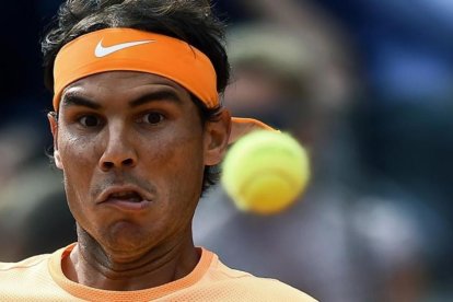 Nadal, en el partido ante Kyrgios.-AFP / FILIPPO MONTEFORTE