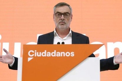 El secretario general del Ciudadanos, José Manuel Villegas, este mediodía.-DAVID CASTRO