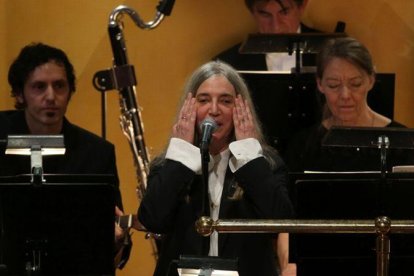 Patti Smith, en la ceremonia de los premios Nobel 2016.-SOREN ANDERSSON