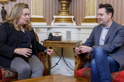 Blanca Subiñas y De la Rosa, durante su reunión en el Ayuntamiento. SANTI OTERO