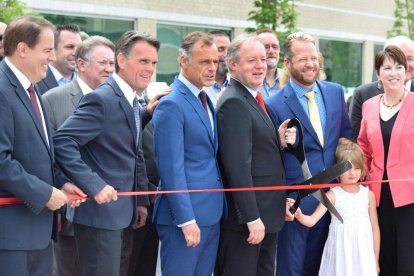 Ernesto Antolín, durante la inauguración de la importante planta de Shelby.-ECB