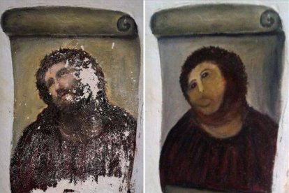 La restauración del 'Ecce Homo' tendrá su Centro de Interpretación en Borja.-EL PERIÓDICO