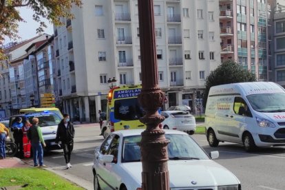 Imagen del accidente registrado en la calle Valladolid. ECB