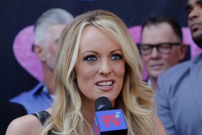 La estrella del porno Stormy Daniels.-AP