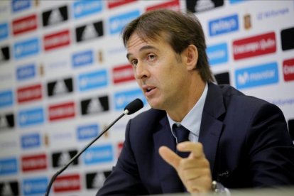 Julen Loptegeui, durante una rueda de prensa del pasado noviembre.-