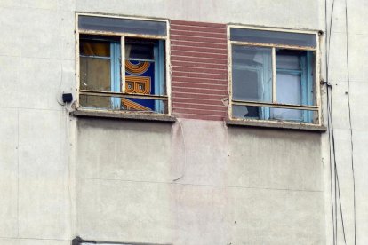 Viviendas okupadas en el barrio de El Crucero, en Burgos.-ICAL