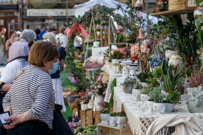 La Fiesta de las Flores de Burgos ya está en marcha tras una semana de preparativos. SANTI OTERO