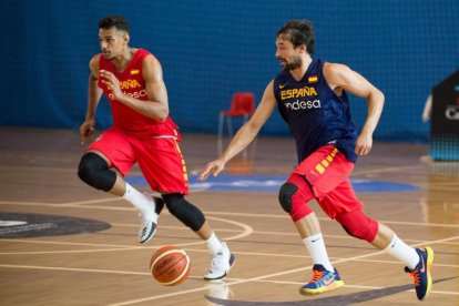 Llull, en uno de los entrenamientos con la selección a principios de agosto-EL PERIÓDICO (FEB)