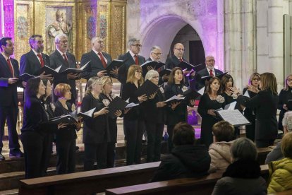 La Coral Canticorum durante su actuación en la iglesia de San Cosme y San Damián. SANTI OTERO