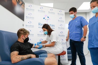 Juanma, durante una de las pruebas realizadas en Recoletas. TOMÁS ALONSO