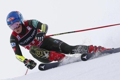 Schiffrin, en la prueba de eslálon gigante, en Courchevel, Francia.-