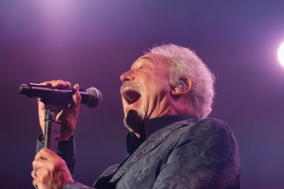 Un momento del concierto de Tom Jones en los jardines de Pedralbes, en Barcelona, en una imagen de archivo. JORDI SOTERAS
