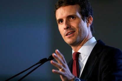 El presidente del PP, Pablo Casado. /-PAU BARRENA