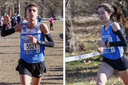 Rubén Álvarez y Cristina Ruiz en el Cross Félix Hernando. SANTI OTERO