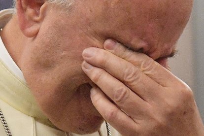 El Papa Francisco, en la vuelta de un viaje a Chile-LUCA ZENNARO POOL