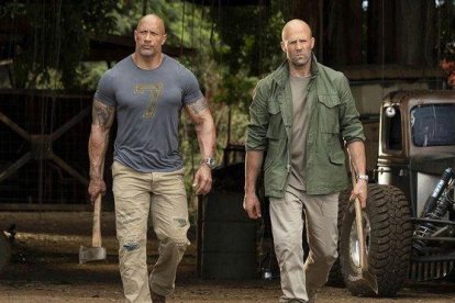 Dwayane Johnson y Jason Statham, en una imagen de 'Fast & Furious: Hobbs & Shaw'.-