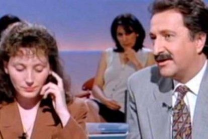 Yolanda Vega, con Paco Lobatón, en '¿Quién sabe dónde?'-Foto: RTVE