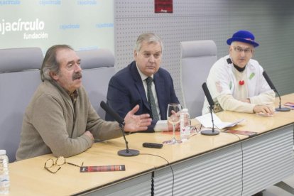 Sastre, Conde y De la Torre, en un momento de la rueda de prensa de ayer.-SANTI OTERO