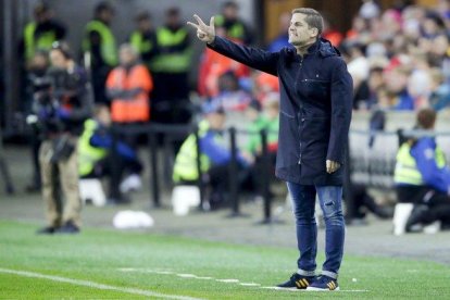 El seleccionador español Robert Moreno durante el partido ante Noruega.-EPA/NTB SCANPIX