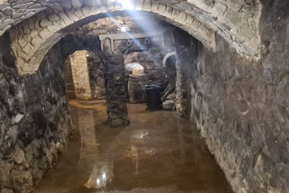 Estado actual de la bodega subterránea que gestiona la peña La Amistad