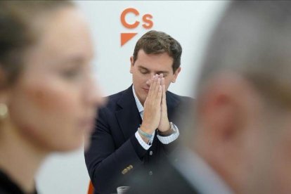 Albert Rivera en el Comite Ejecutivo de Ciudadanos.-JOSE LUIS ROCA