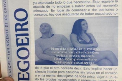 Detalle de la insólita hoja parroquial con los dos actores porno.-FARO VIGO