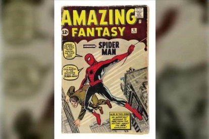 Ejemplar a subasta de ’Amazing Fantasy #15’, que contiene la primera historia completa de Spider-Man.-