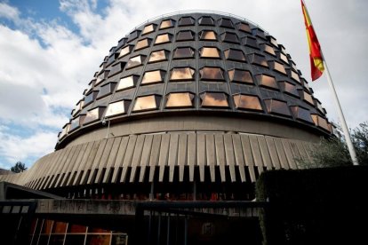 Imagen de la sede del Tribunal Constitucional (TC), esta tarde en Madrid.-JUANJO MARTÍN (EFE)