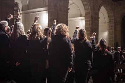 Homenaje a los presos de la dictadura franquista encarcelados en el Monasterio de Sant Miquel dels Reis (Valencia).-MIGUEL LORENZO
