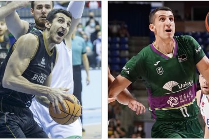 Kravic, en acción con las camisetas del San Pablo y del Unicaja esta temporada. SANTI OTERO Y M. POZO / ACB PHOTO