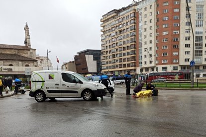 Imagen del accidente en plaza España. ECB